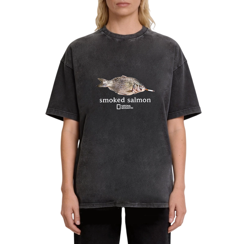 Tokyocanvas Smoked Salmon Washed T-Shirt