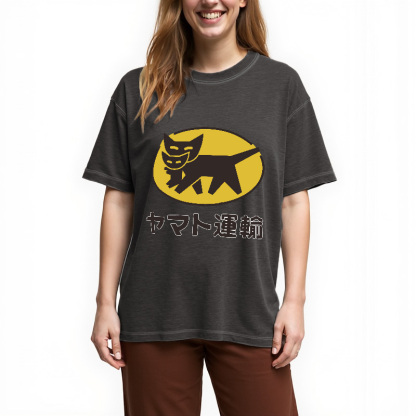 Tokyocanvas Yamato transport Logo Gradient Washed T-Shirt