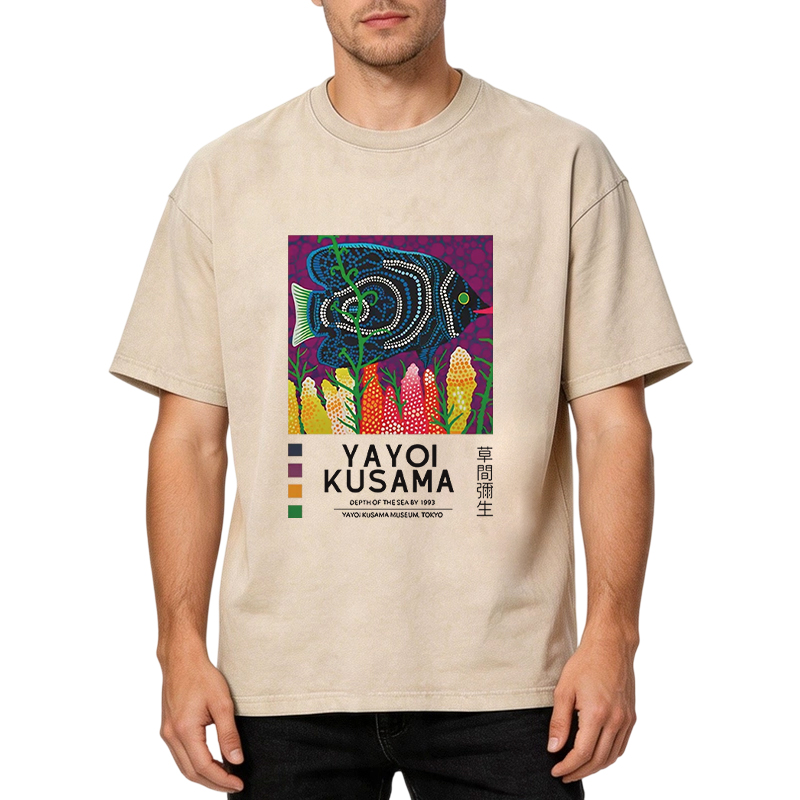 Tokyocanvas Tropical Fish Washed T-Shirt