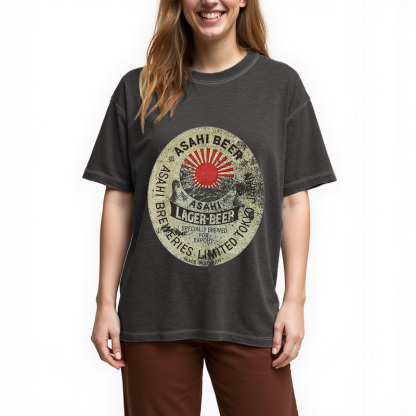 Tokyocanvas ASAHI BEER Japanese Gradient Washed T-Shirt