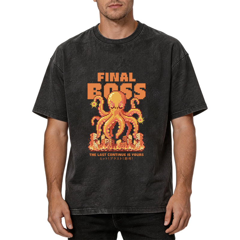 Tokyocanvas Final Boss Game Washed T-Shirt