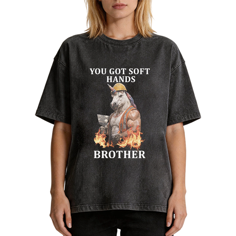 Tokyocanvas You Got Soft Hands Brother Washed T-Shirt