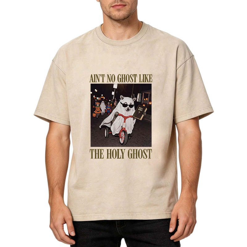 Tokyocanvas Holy Ghost Shirt Fall Christian Apparel Washed T-Shirt