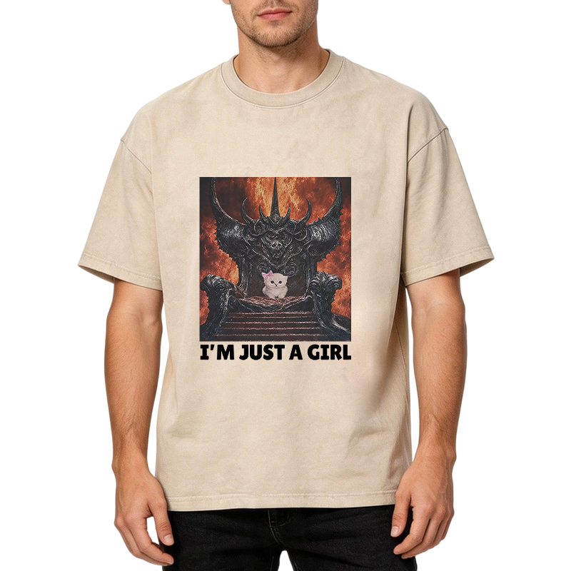 Tokyocanvas I'm Just A Girl Washed T-Shirt
