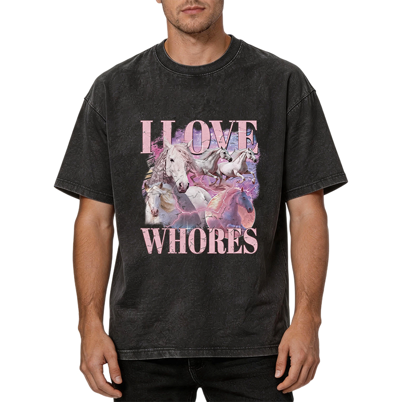 Tokyocanvas I Love Whores Vintage Washed T-Shirt