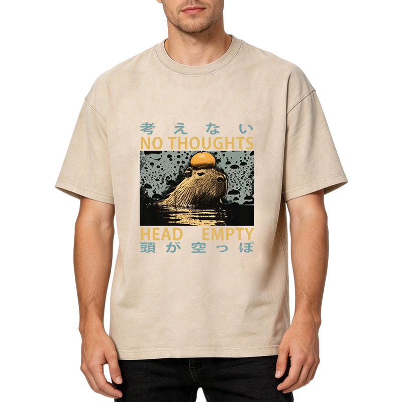Tokyocanvas No Thoughts Head Empty Washed T-Shirt