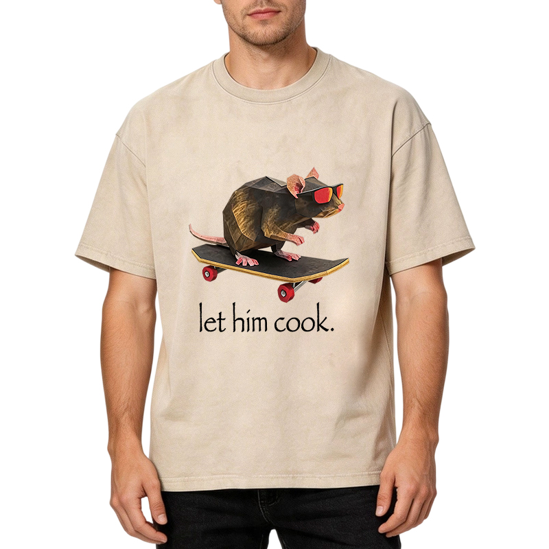 Tokyocanvas Rat Skateboard Cook Washed T-Shirt