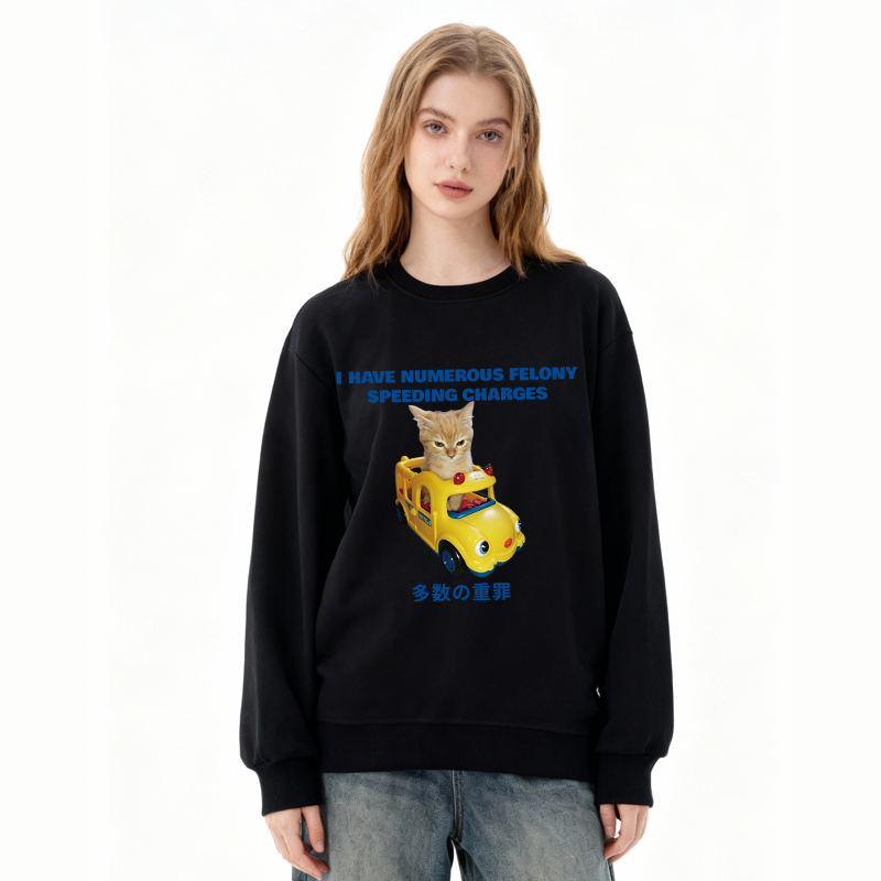 Tokyocanvas I Have Numerous Felonies For Speeding Classic Sweatshirt