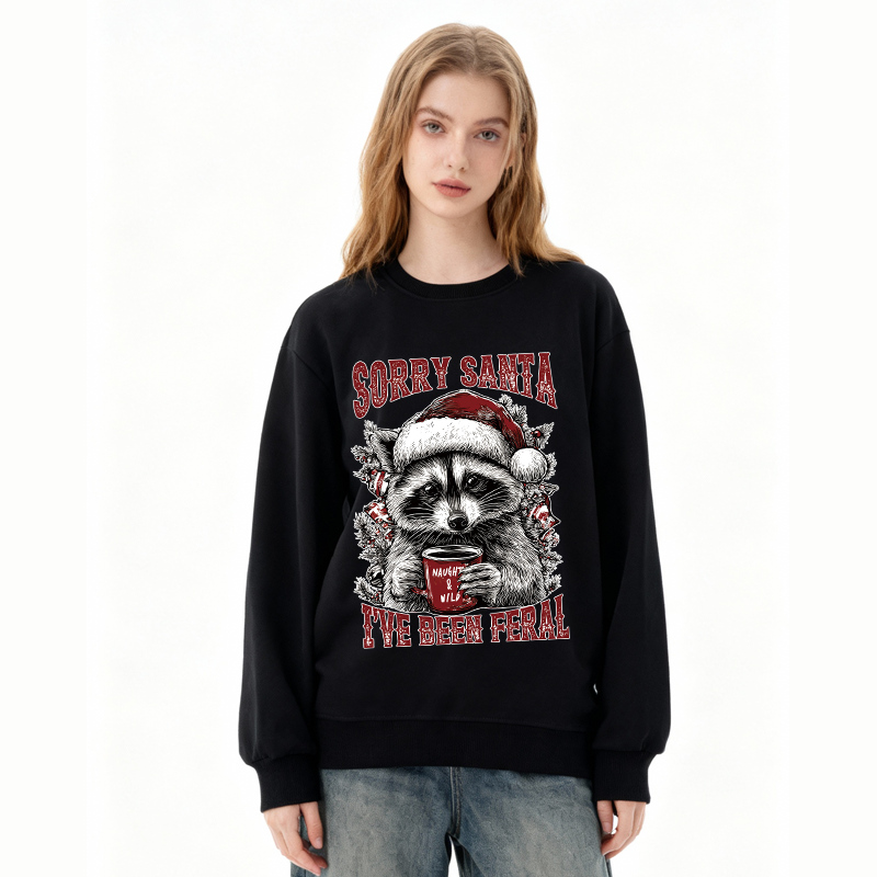 Tokyocanvas Sorry Santa I've Been Feral Classic Sweatshirt