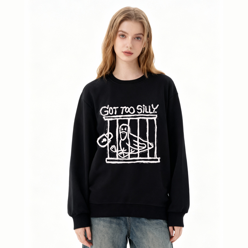 Tokyocanvas Lock Up A Stupid Goose Classic Sweatshirt