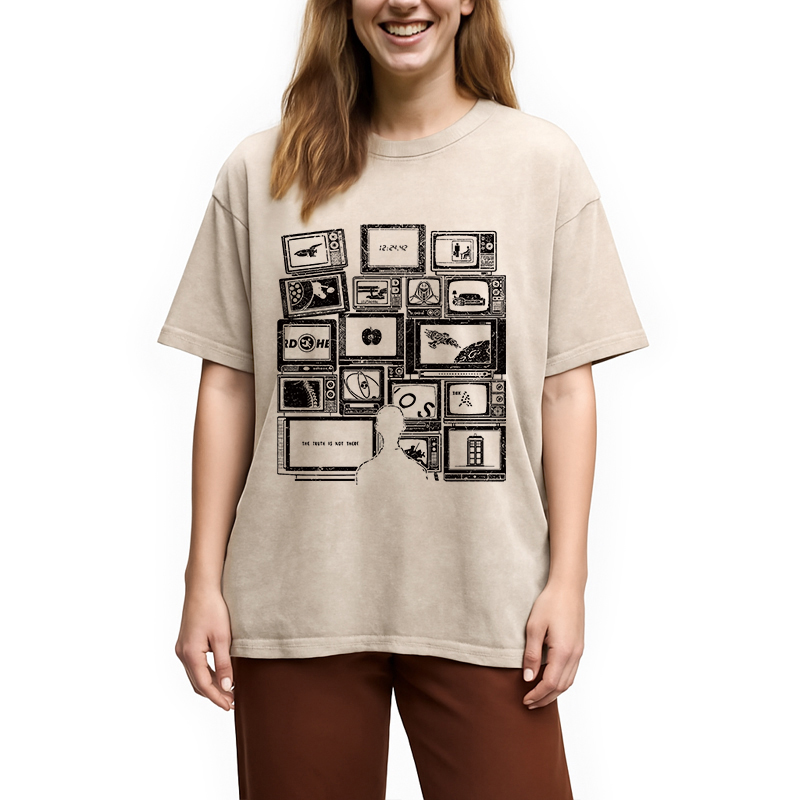 Tokyocanvas Finding Favorite Music Radio Washed T-Shirt