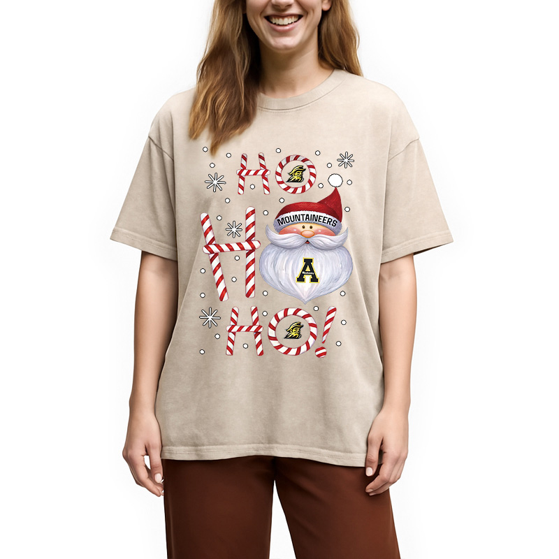 Tokyocanvas Santa ho ho ho Christmas Washed T-Shirt