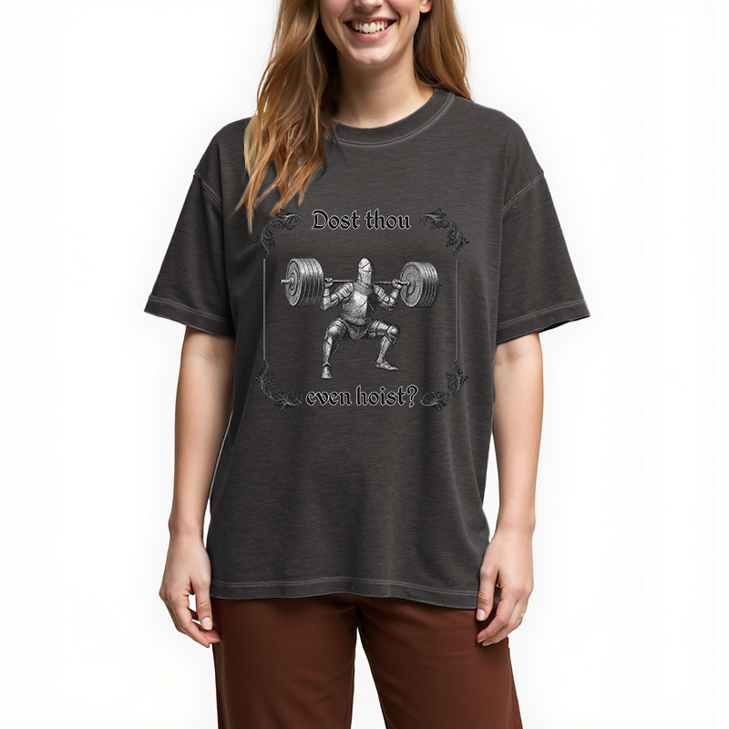 Tokyocanvas Dost Thou Even Hoist Gradient Washed T-Shirt