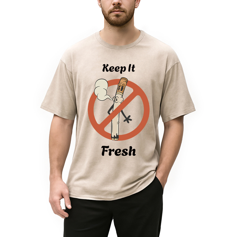 Tokyocanvas Keep It Fresh Retro Cigarette Washed T-Shirt