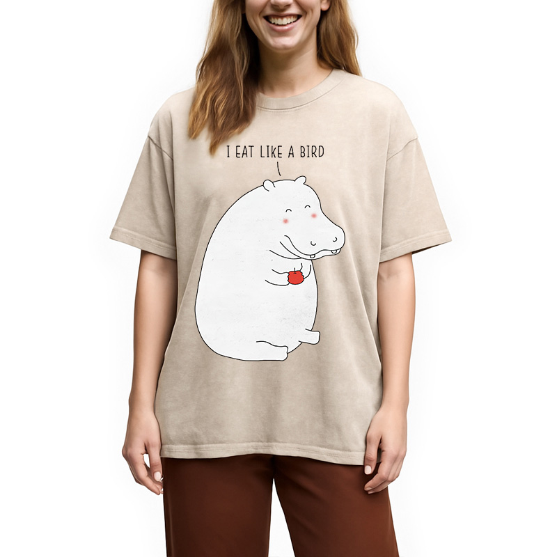 Tokyocanvas Humble Hippo Washed T-Shirt