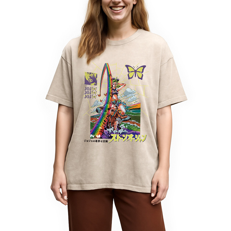 Tokyocanvas Jojo Bizarre Adventure Washed T-Shirt