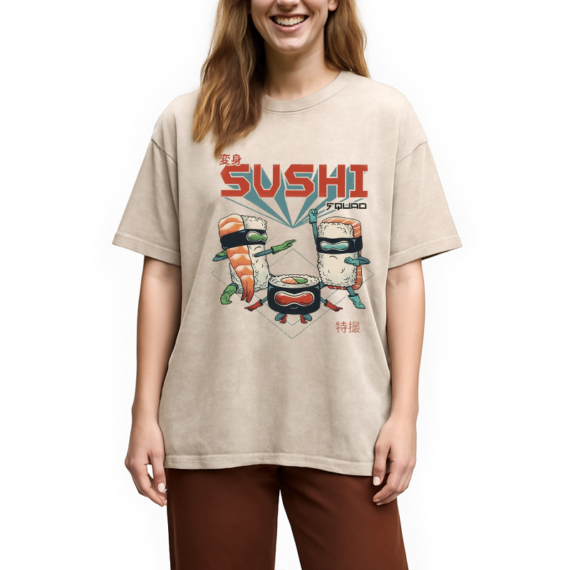 Tokyocanvas Sushi Squad Washed T-Shirt
