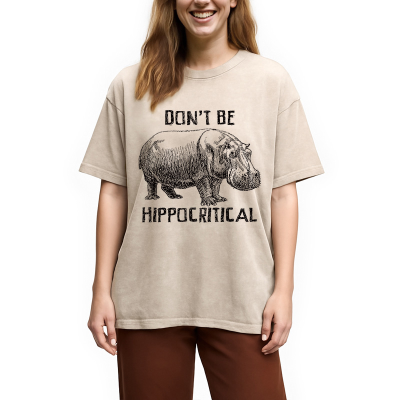 Tokyocanvas Don't be Hippocritical Washed T-Shirt