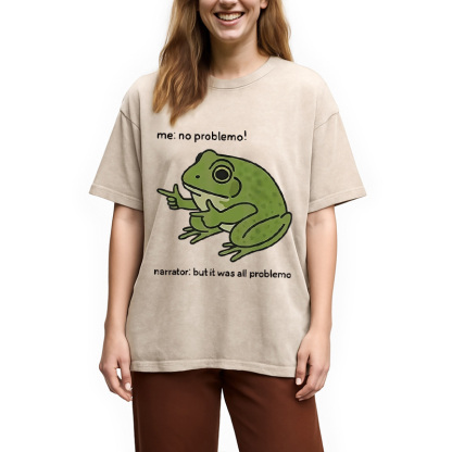 Tokyocanvas Stupid Frog Meme Washed T-Shirt