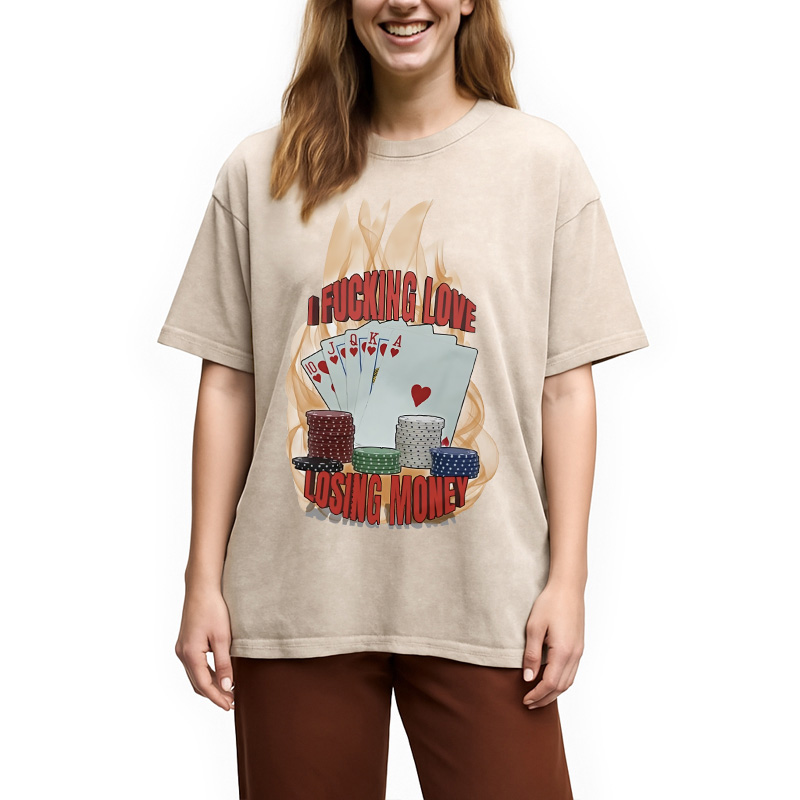 Tokyocanvas I Love Losing Money Washed T-Shirt