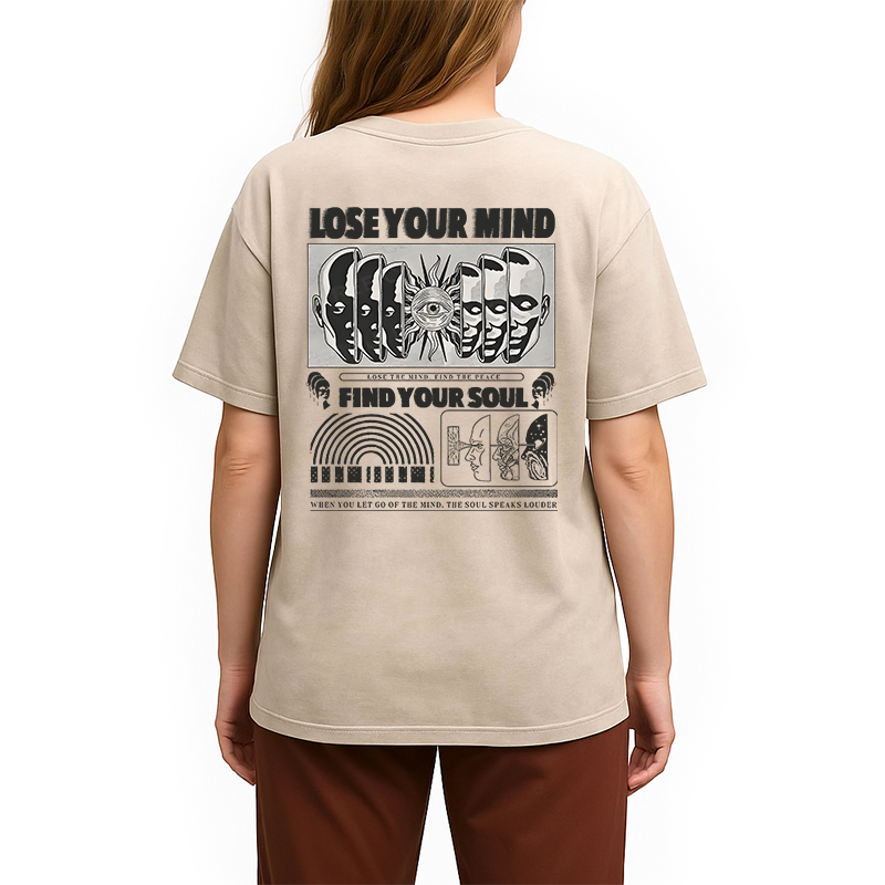 Tokyocanvas Lose Mind Find Soul Back Washed T-Shirt