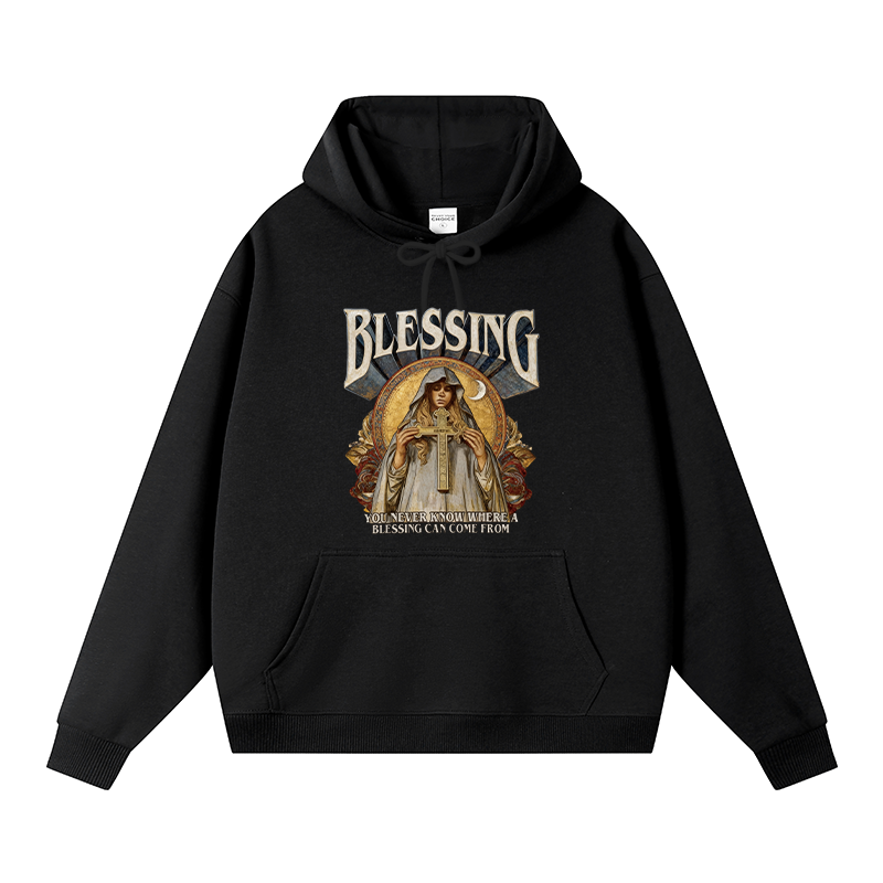Tokyocanvas Blessing Fleece Lined Hoodie