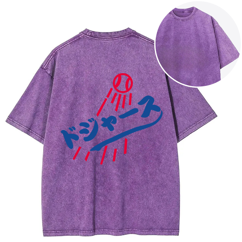 Tokyocanvas Japanese Baseball Back Washed T-Shirt