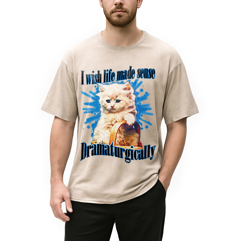 Tokyocanvas I Wish Life Made Sense Dramaturically Washed T-Shirt