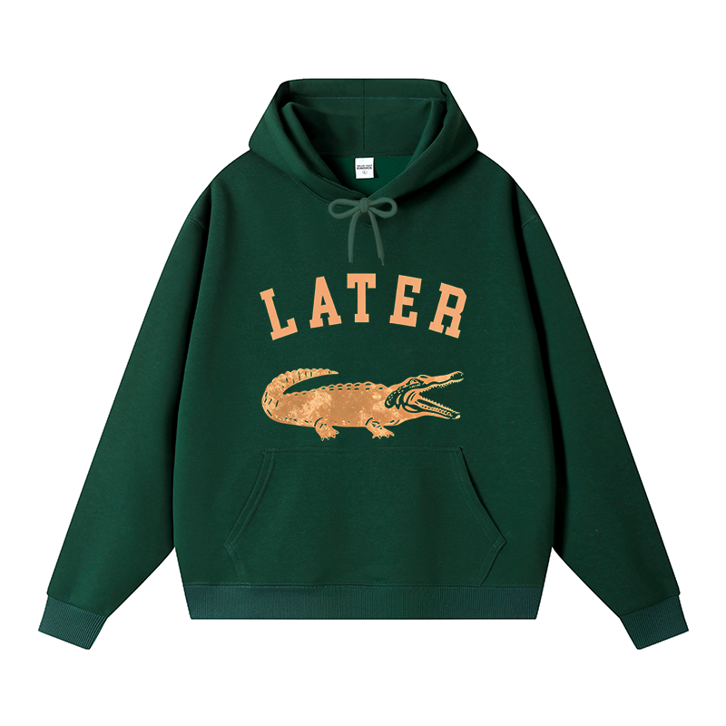 Tokyocanvas Later Alligator Fleece Lined Hoodie
