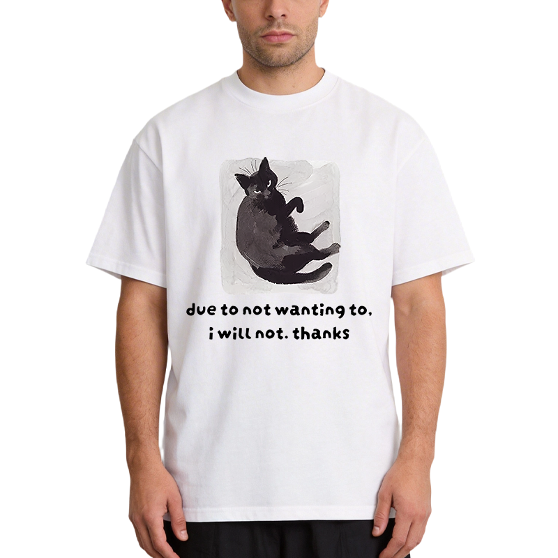 Tokyocanvas Cat Says No Thanks Funny Classic T-Shirt