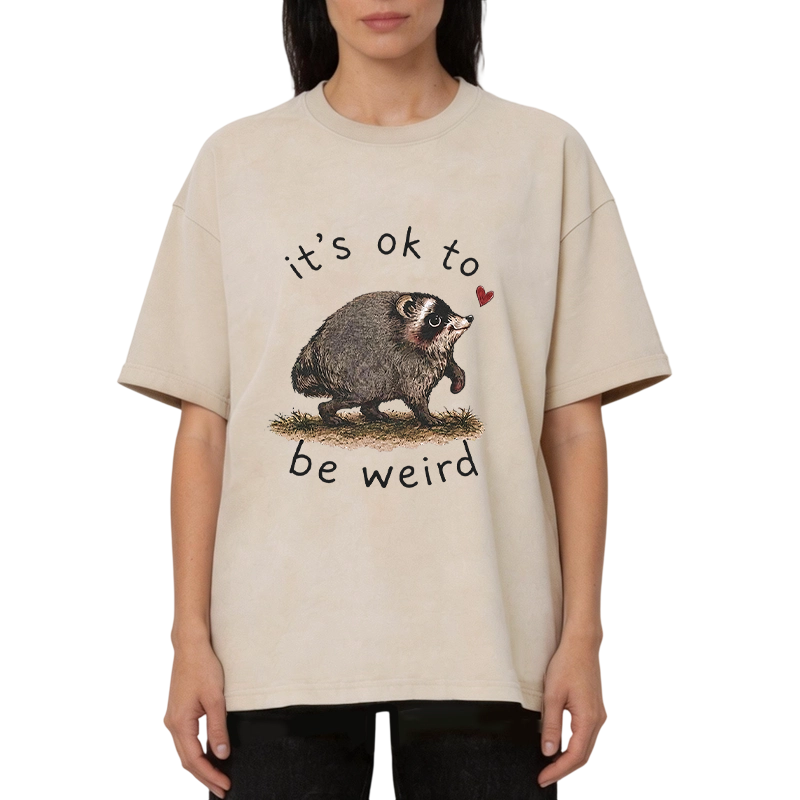 Tokyocanvas It’s OK to Be Weird Washed T-Shirt