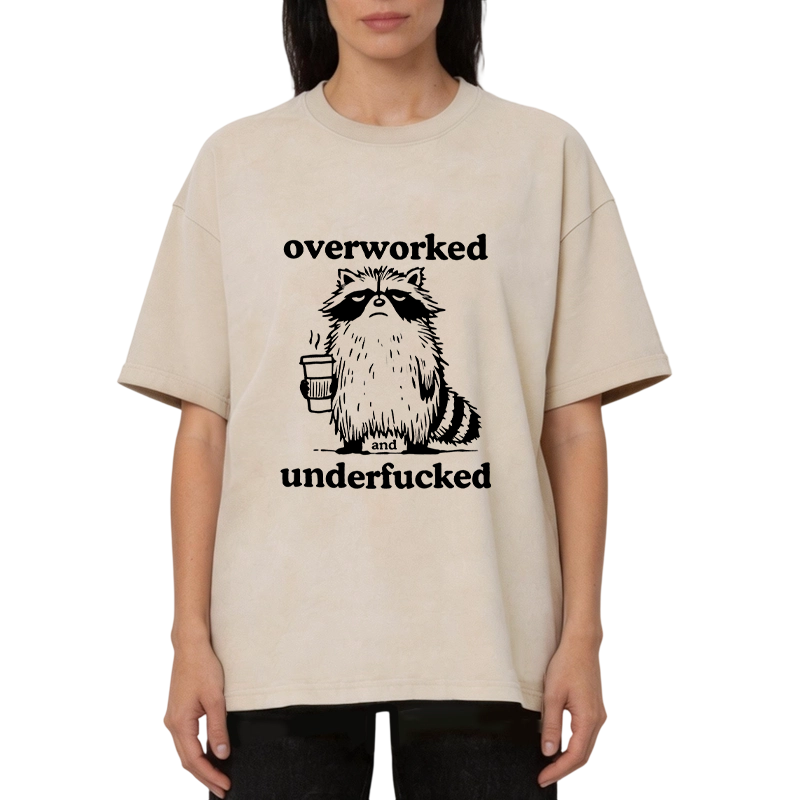 Tokyocanvas Overworked and Underfucked Washed T-Shirt