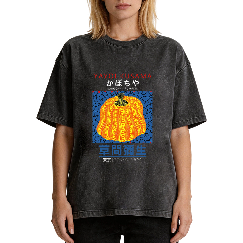 Tokyocanvas Art Pumpkin TOKYO 1900 Vintage Washed T-Shirt