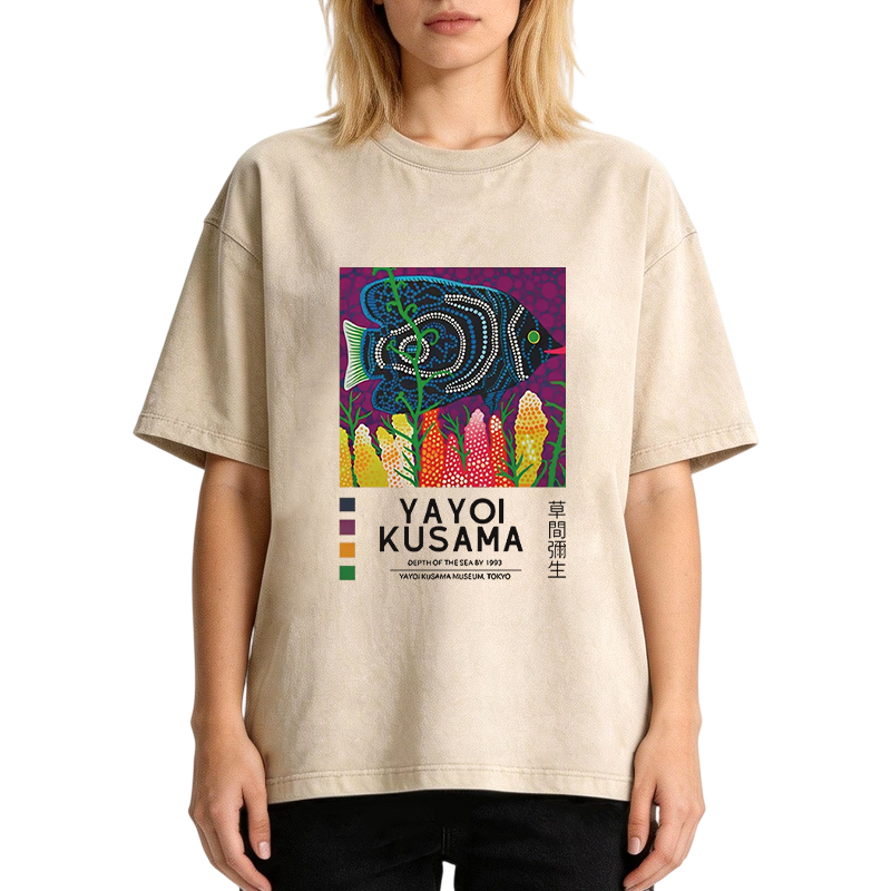Tokyocanvas Tropical Fish Washed T-Shirt