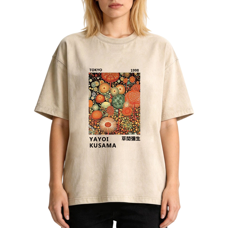Tokyocanvas Dotted Bloom Washed T-Shirt