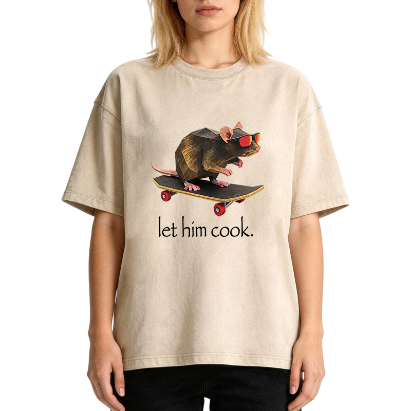 Tokyocanvas Rat Skateboard Cook Washed T-Shirt