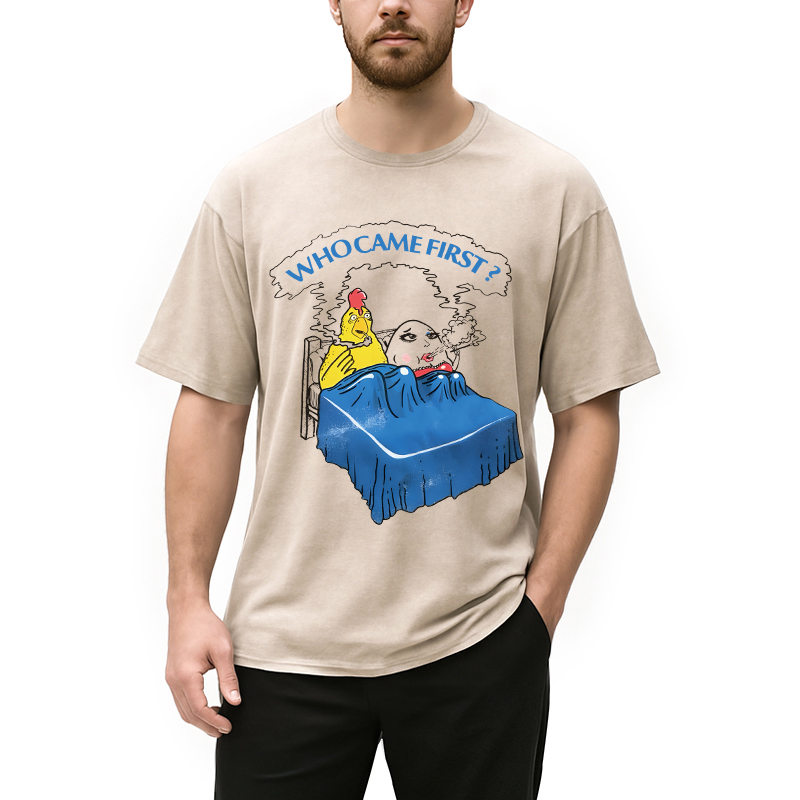 Tokyocanvas Who Came First Washed T-Shirt