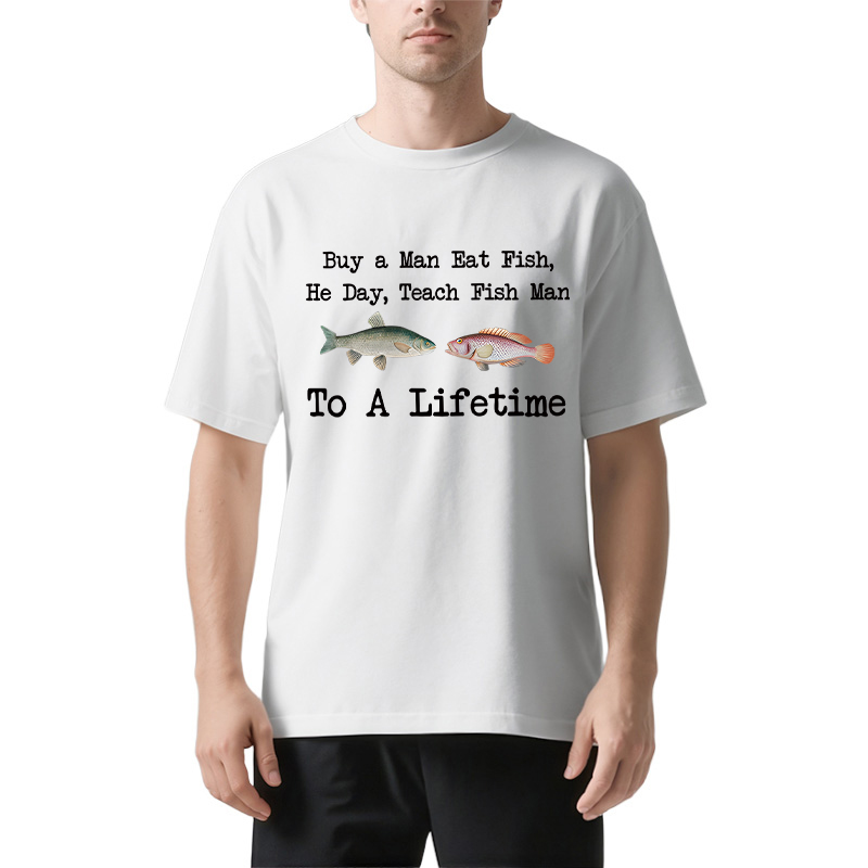 Tokyocanvas Buy a Man Eat Fish Classic T-Shirt