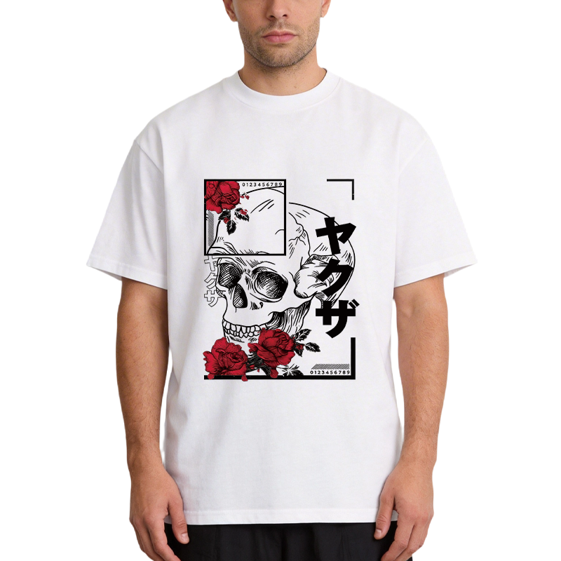 Tokyocanvas Skull Red Roses Classic T-Shirt