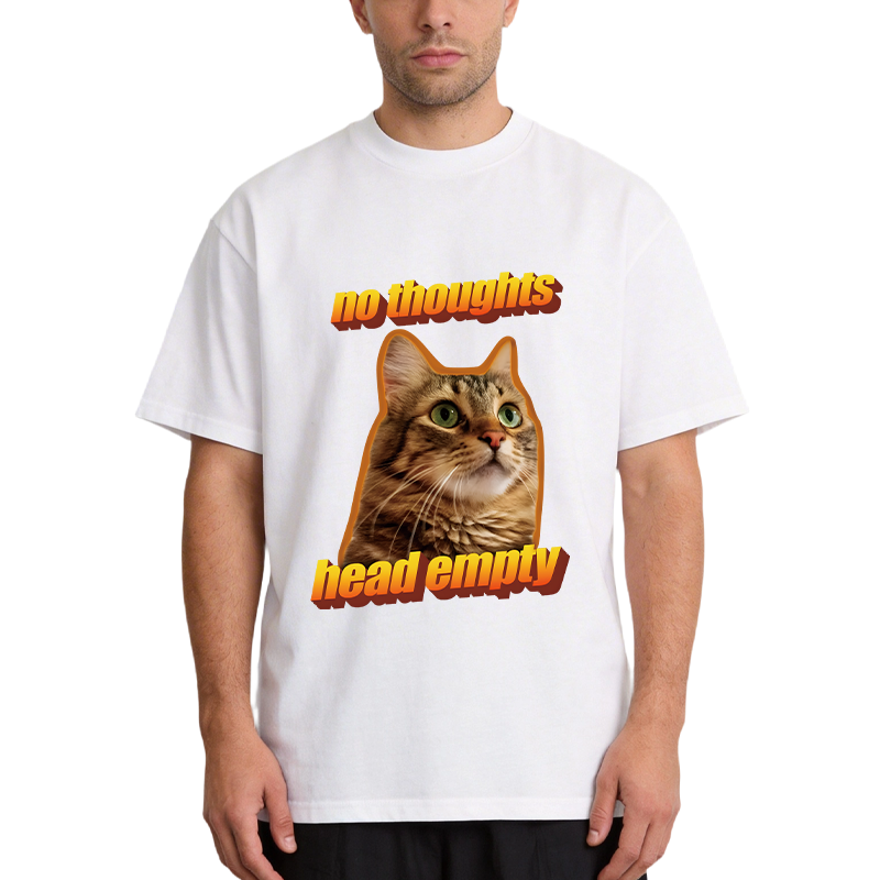 Tokyocanvas No Thoughts Head Empty Cat Meme Classic T-Shirt