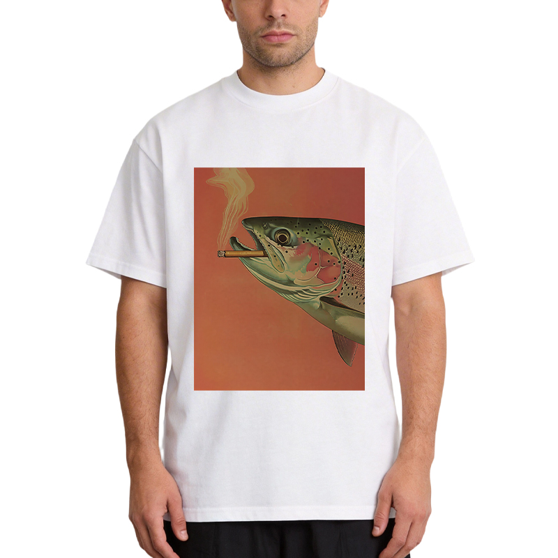 Tokyocanvas Trout Smoking A Cigarette Classic T-Shirt