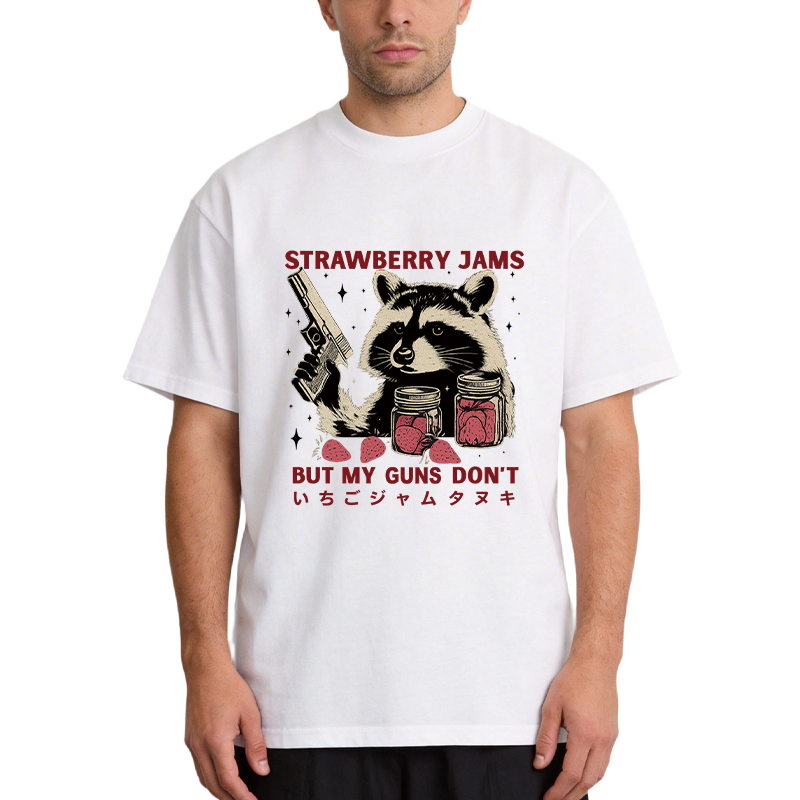 Tokyocanvas Strawberry Jams Funny Raccoon Classic T-Shirt
