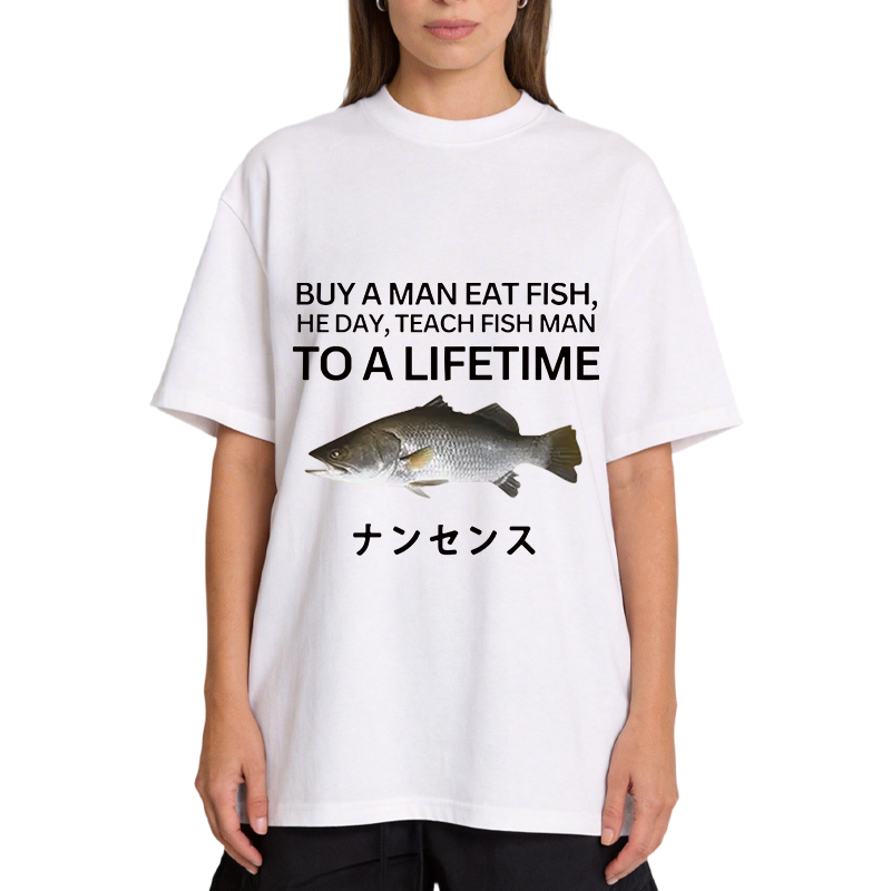 Tokyocanvas Buy a Man Eat Fish Classic T-Shirt