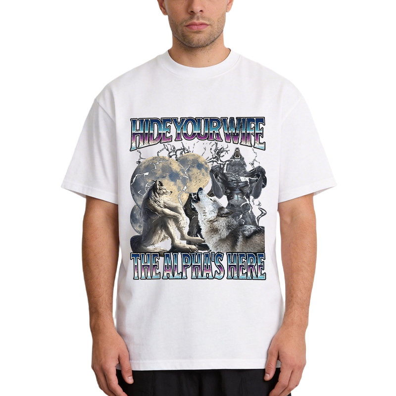 Tokyocanvas Hide Your Wife The Alpha Is Here Funny Classic T-Shirt