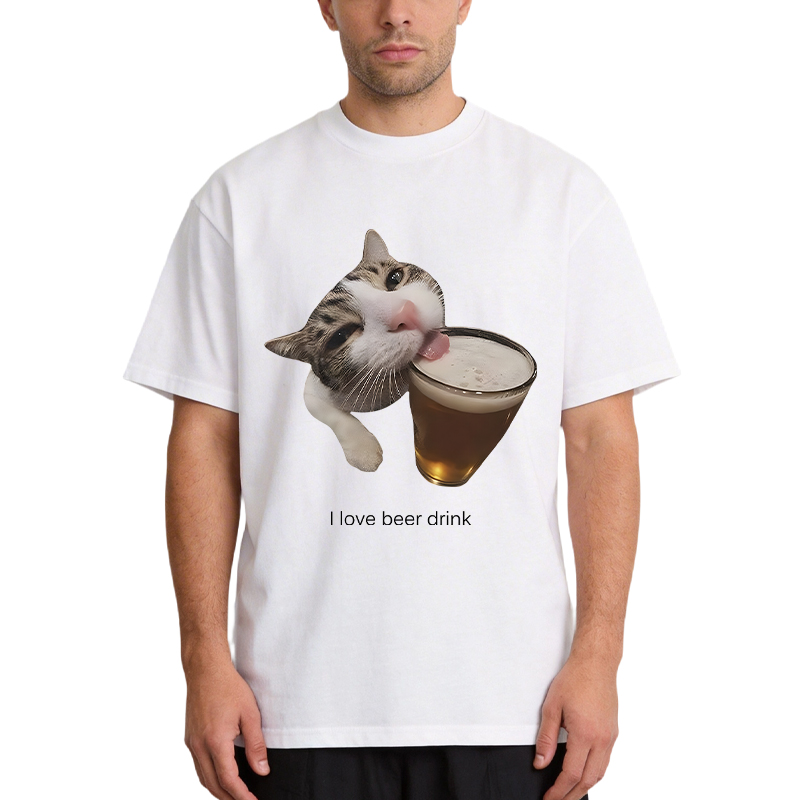 Tokyocanvas Funny Beer Kitty Meme Classic T-Shirt