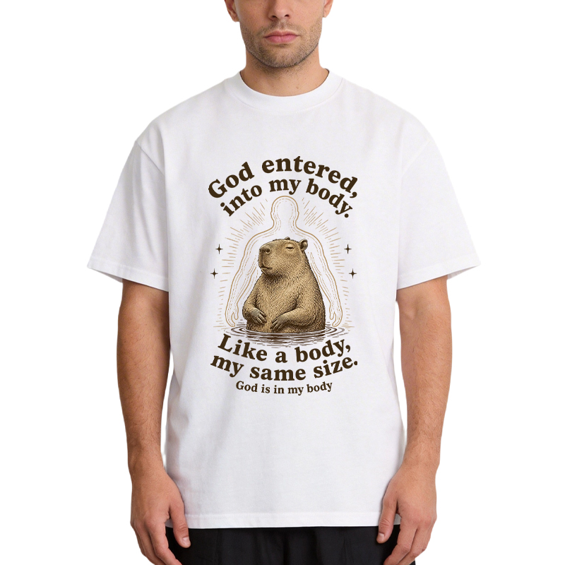 Tokyocanvas God Is In My Body Capybara Classic T-Shirt