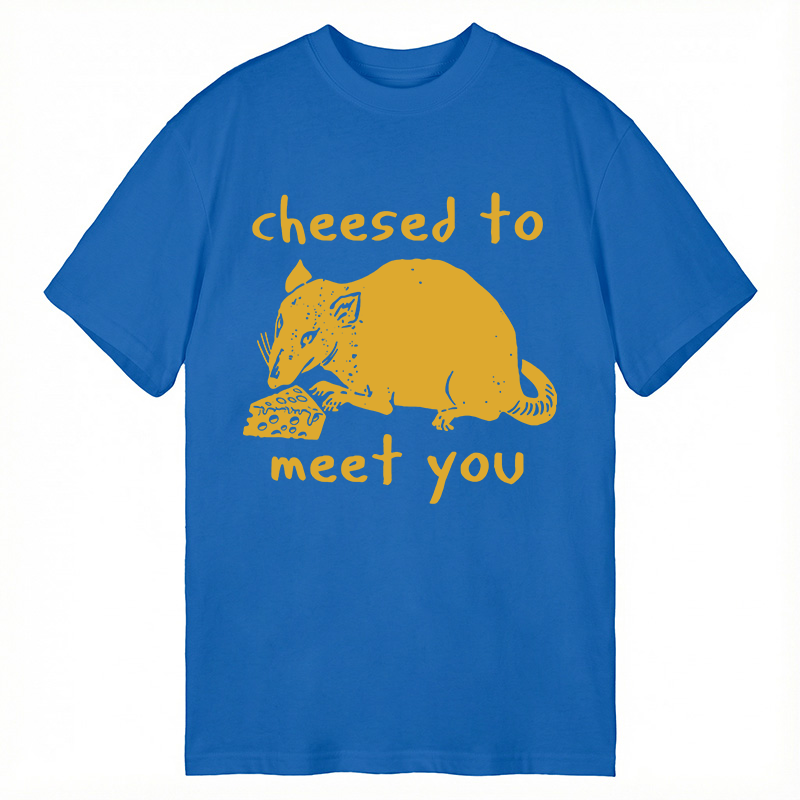 Tokyocanvas Cheesed To Meet You Funny Rat Meme Classic T-Shirt