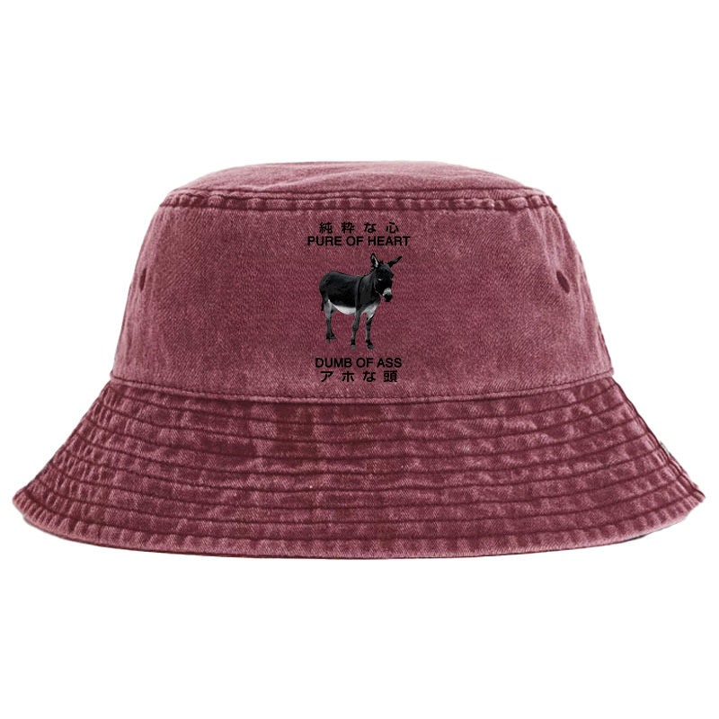 Tokyocanvas Pure Of Heart Dumb Of Ass Washed Bucket Hat