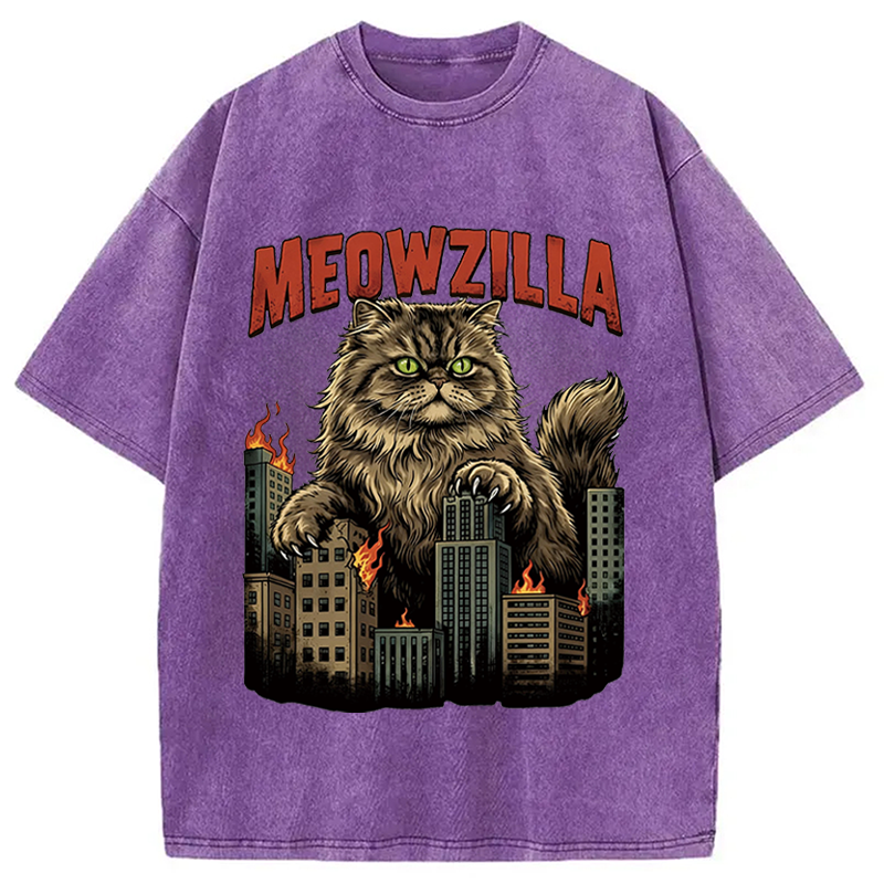 Tokyocanvas Cat  Attack Washed T-Shirt