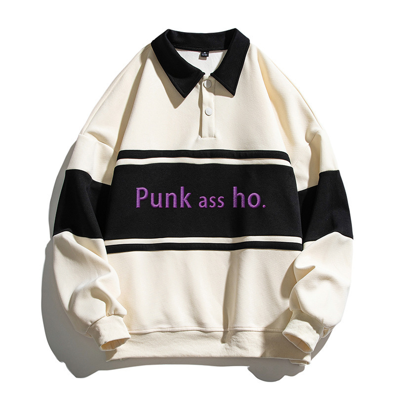 Tokyocanvas Punk Ass Ho Polo Embroidered Sweatshirt